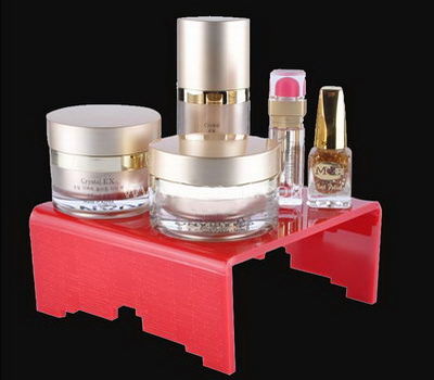 Red acrylic riser for cosmetic
