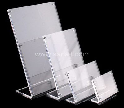 L shape acrylic sign holder