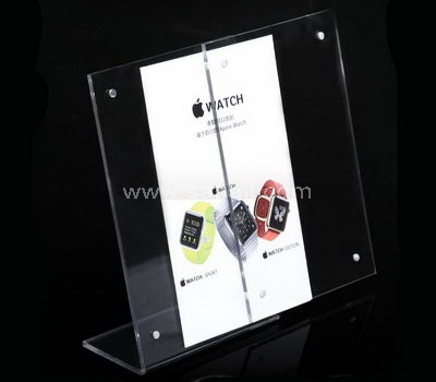 L shape acrylic sign holder with magnet