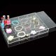 Acrylic compartment box with sliding lid