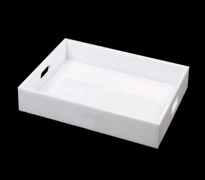 White acrylic serving tray