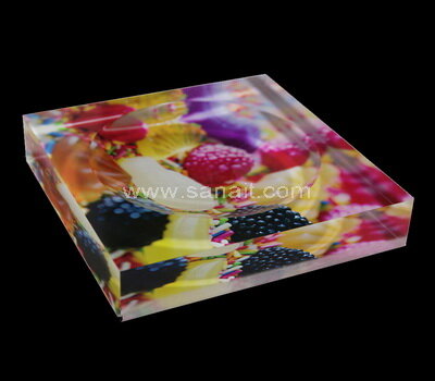 Custom UV printed acrylic block candy bowl