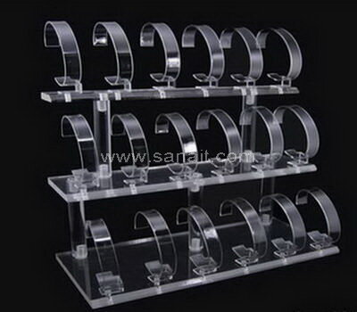 Custom clear acrylic watch display stands