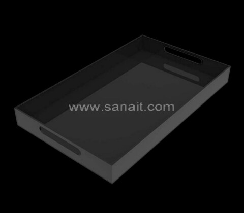 صينية أكريليك أسود مع مقبض بالجملة