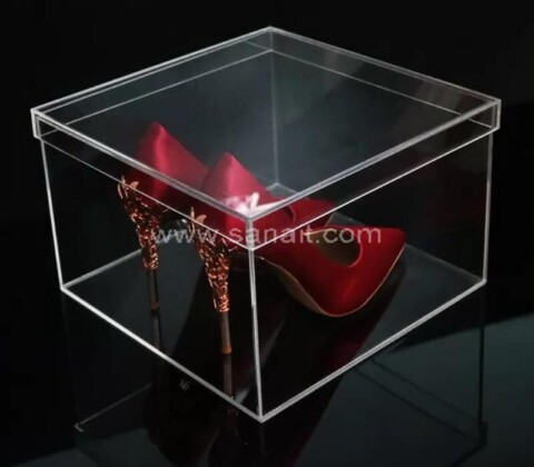 Custom square plexiglass shoe display box