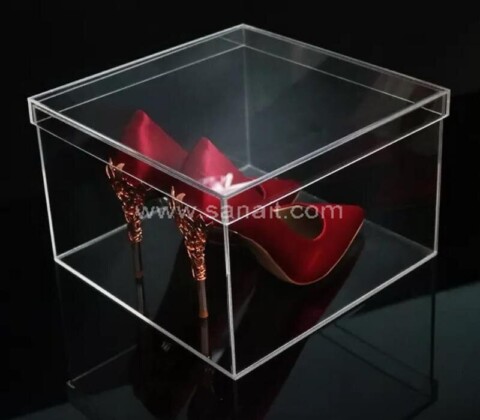 Espositore per scarpe in plexiglass quadrato personalizzato