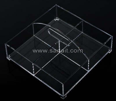 Clear acrylic tray with divider wholesale