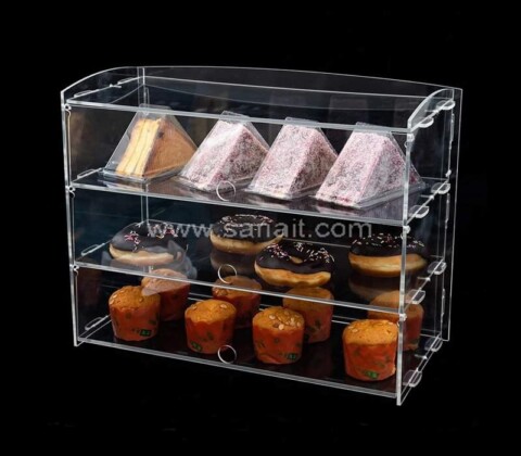 Custom clear acrylic bread display case