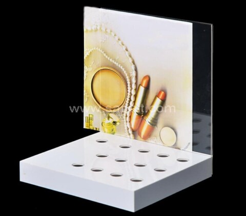 Custom made white acrylic display stand for lipstick