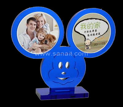 Mickey mouse shaped blue acrylic photo frames wholesale