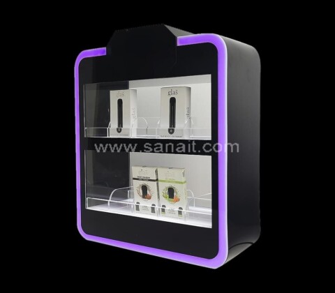 Custom illuminated acrylic display cabinets