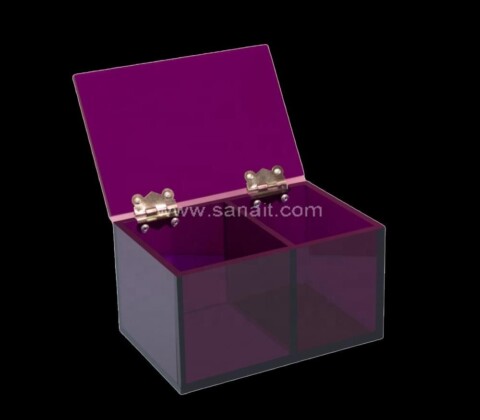 Colored acrylic box with hinge