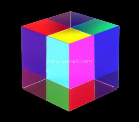Custom solid acrylic cube