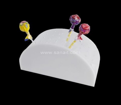 White half round lollipop candy stand wholesale