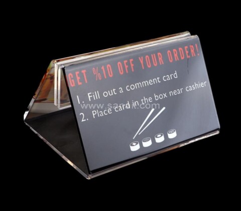 Custom acrylic comment card holder