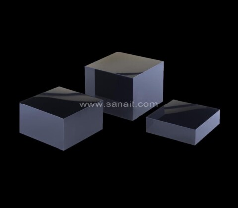 Custom black acrylic blocks