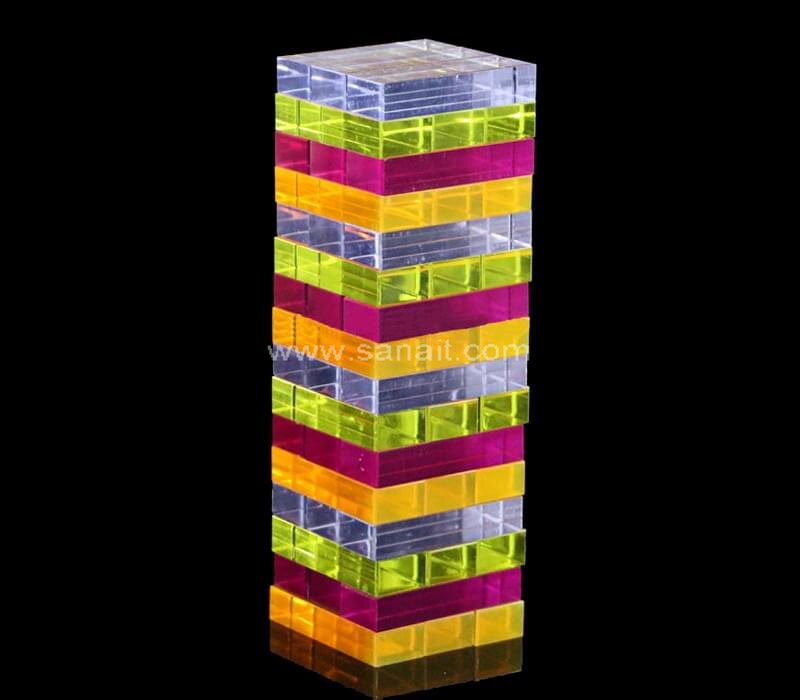 Benutzerdefinierte Acryl Jenga Tumbling Tower Elegantes Dekor Spiel Baustein