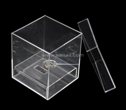 Wholesale High Quality Luxury Clear Acrylic Wedding Ring Box