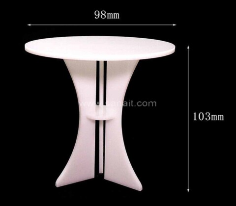SAAF-048-3 112 Dollhouse Miniature Clear Round Table White Acrylic Desk Furniture Model