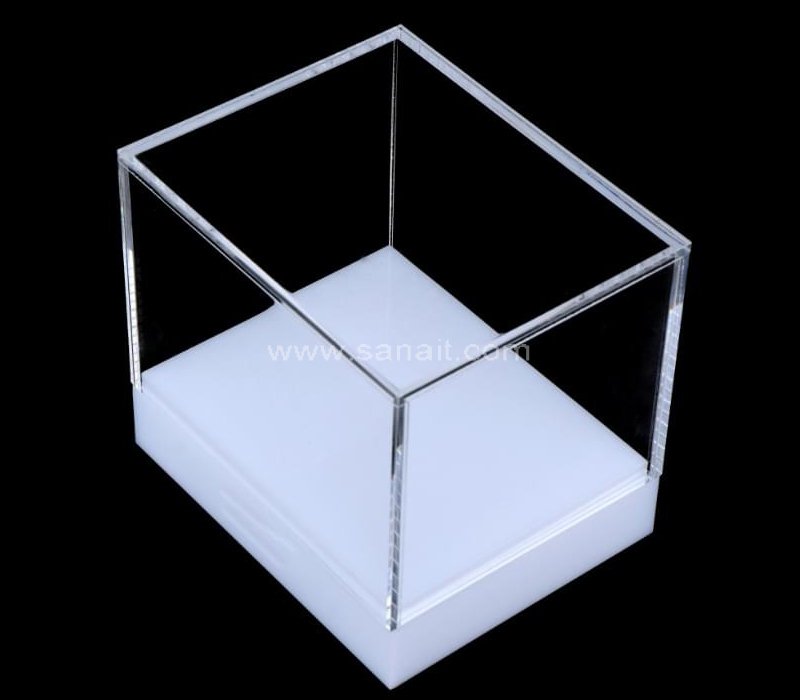 Custom Clear Acrylic Display Box With White Base