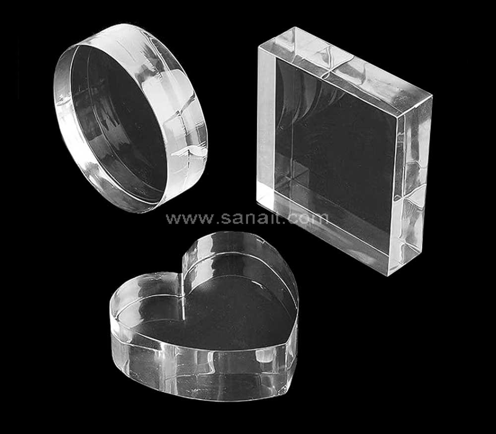 Custom Clear Acrylic Blocks Stamping Platform for Stamp Card Making Tools