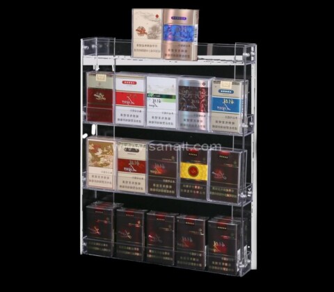 Custom Clear Acryl Wand montiert Zigarette Display Rack