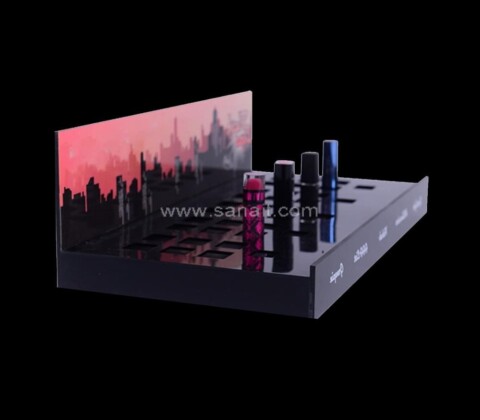 Customized Acrylic Lipstick Rack Cosmetic Display Stand