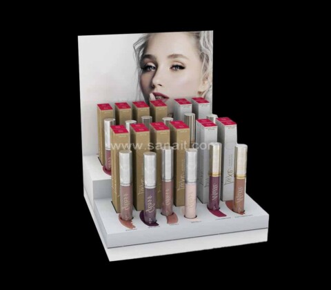 Factory Custom Brand Countertop Liquid Lipstick Acrylic Display Stand