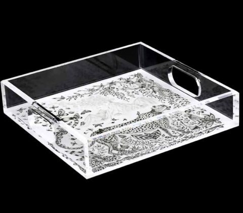 Benutzerdefinierte wasserdicht UV-Druck Boden Acryl Service Tablett