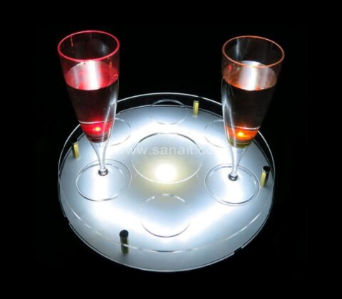 Custom Lighted Display Stand for Wine Glass