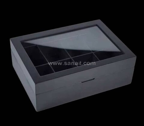 Boîte de rangement en acrylique de luxe pour sachets de thé