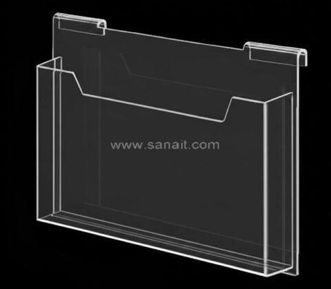 Dispenser per volantini in acrilico con aggancio personalizzato