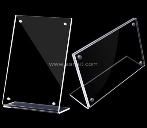 A4 A5 A6 Imán Fuerte L Forma Acrílico Menú Publicidad Display Stand Venta al por mayor