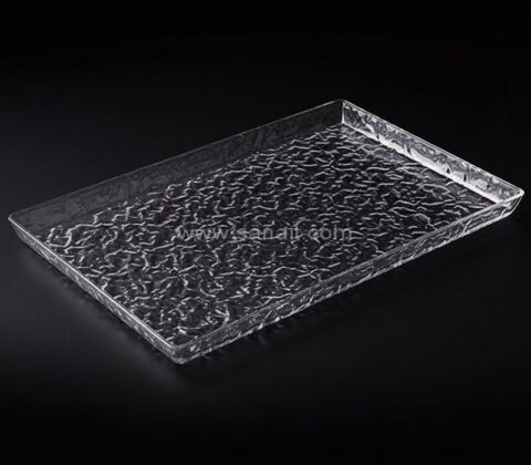 Vassoio da tè acrilico moderno a rettangolo all'ingrosso