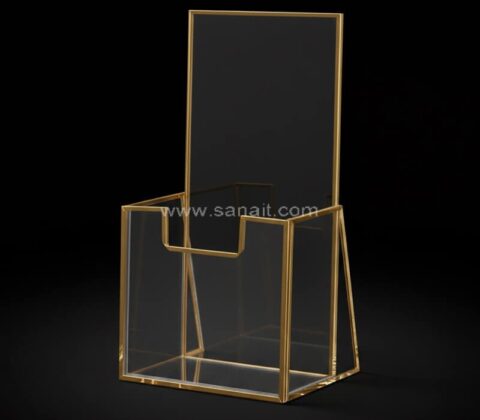 Custom Gold Acrylic Brochure Holder
