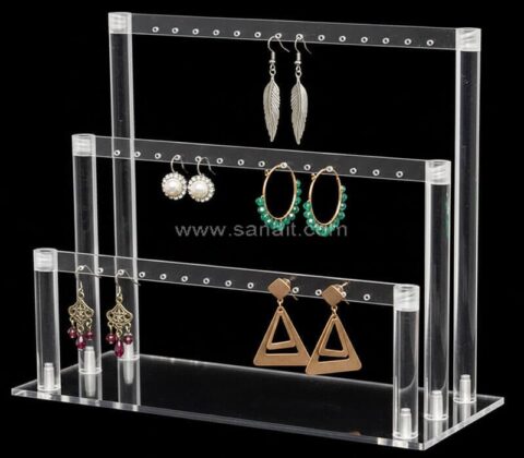 Maßgefertigtes Schmuckregal Acryl-Leiter Ohrring-Displayständer