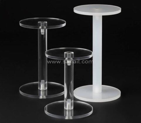 Factory Custom Clear Acrylic Pedestal Riser Stands