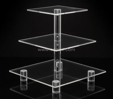 3 Tiers Square Acrylic Dessert Cupcake Stand