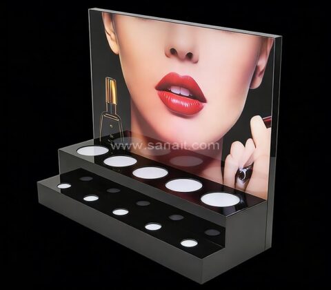 Customized Remote Controller LED Light Acrylic Stair Display Stand