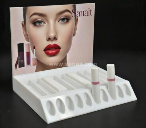 White Acrylic Lip Balm Display Holder