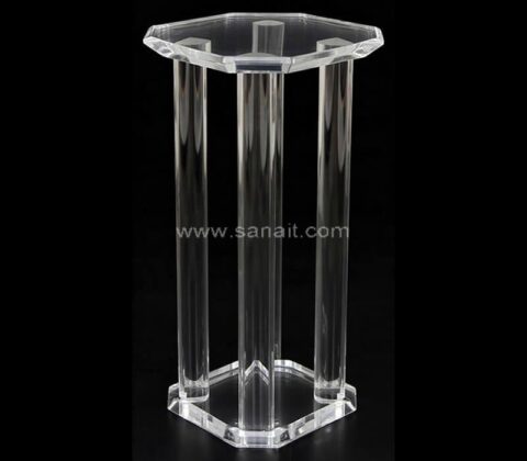 Clear Plexiglass Flower Pedestal Stand Wholesale