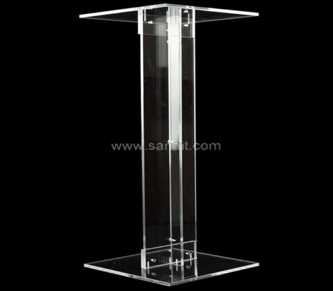 Custom Clear Plexiglass Flower Pedestal