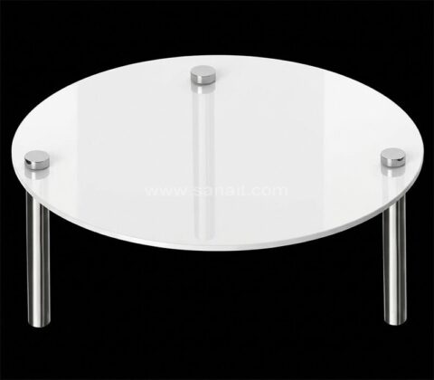 Elegant White Round Wedding Cake Stand