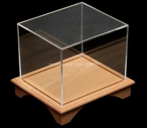 Custom Handcrafted Beech Wood Square Display Case