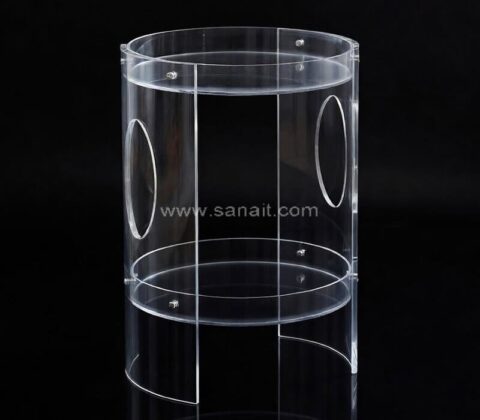 Assembly Lucite Acrylic Round Side Table Factory Sale