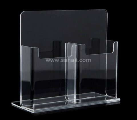 Transparent 2-Pocket Acrylic Literature Holder