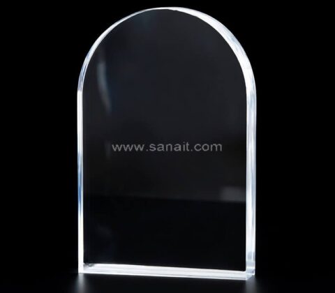 Custom Transparent Acrylic Arch Display Block