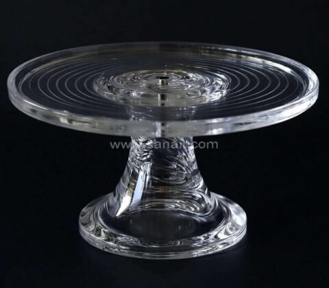 Soporte acrílico transparente de lujo para tartas
