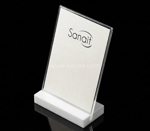 Custom Slanted Acrylic Sign Holder Table Tent