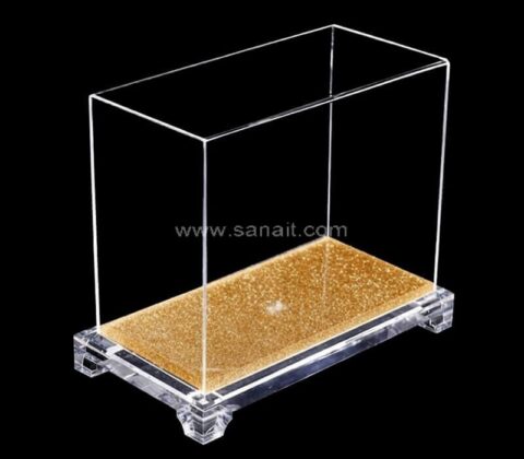 Vitrine acrylique à base d'or